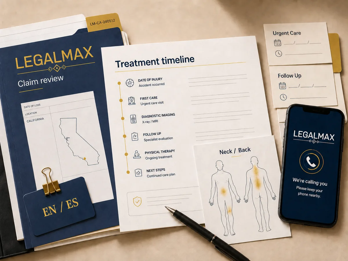 Línea de tratamiento y documentación de lesión LegalMax